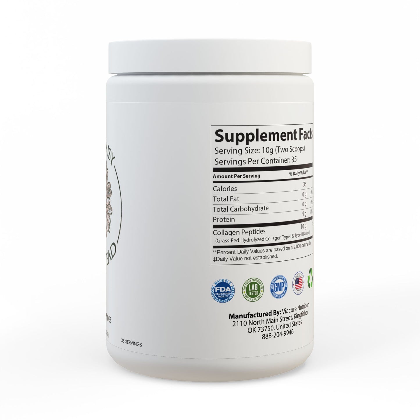 Collagen Peptides Type I & III Supplement (350g, 12.3oz) Herbal Remedies