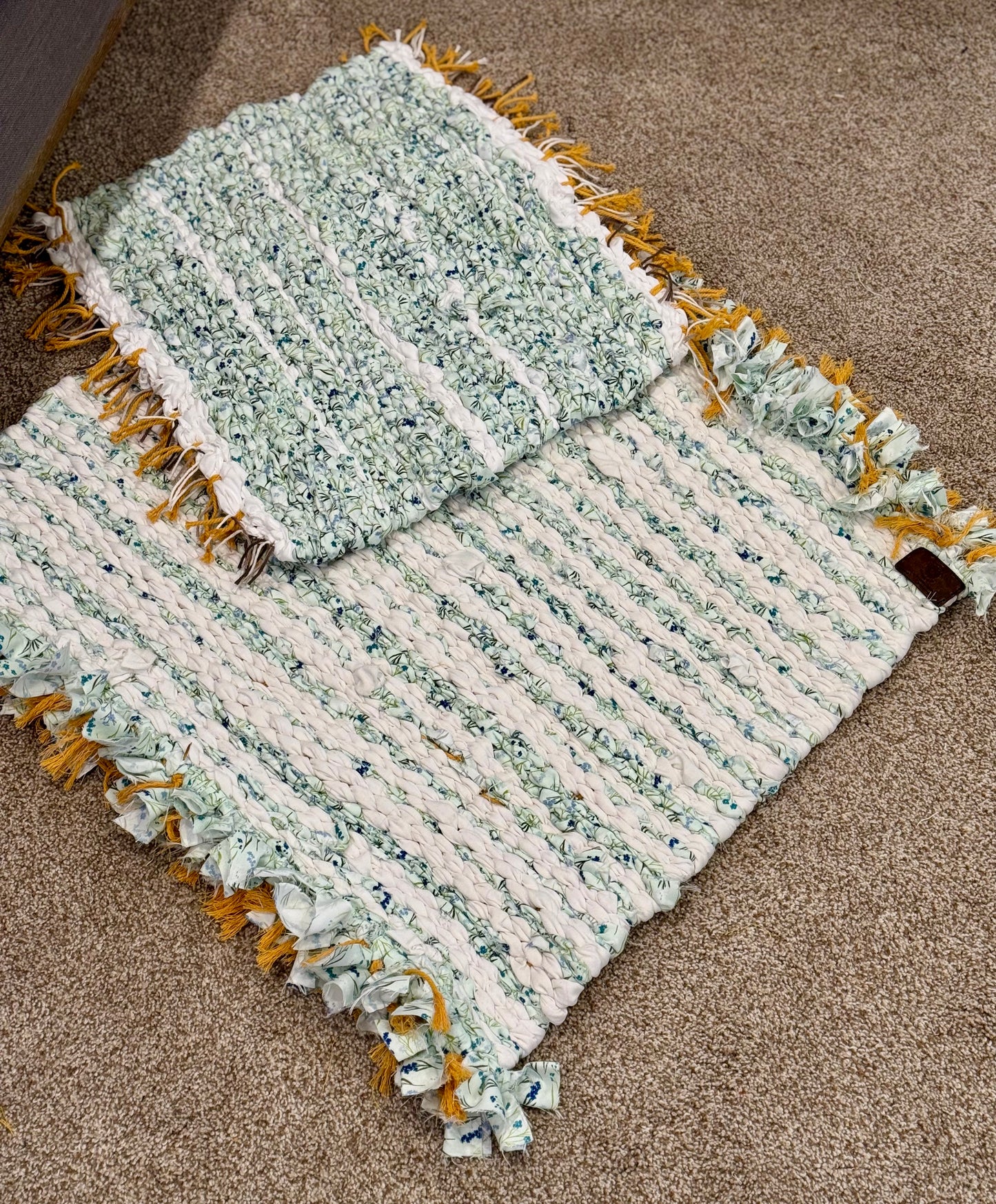 Hand Woven Peg Loom Rug.