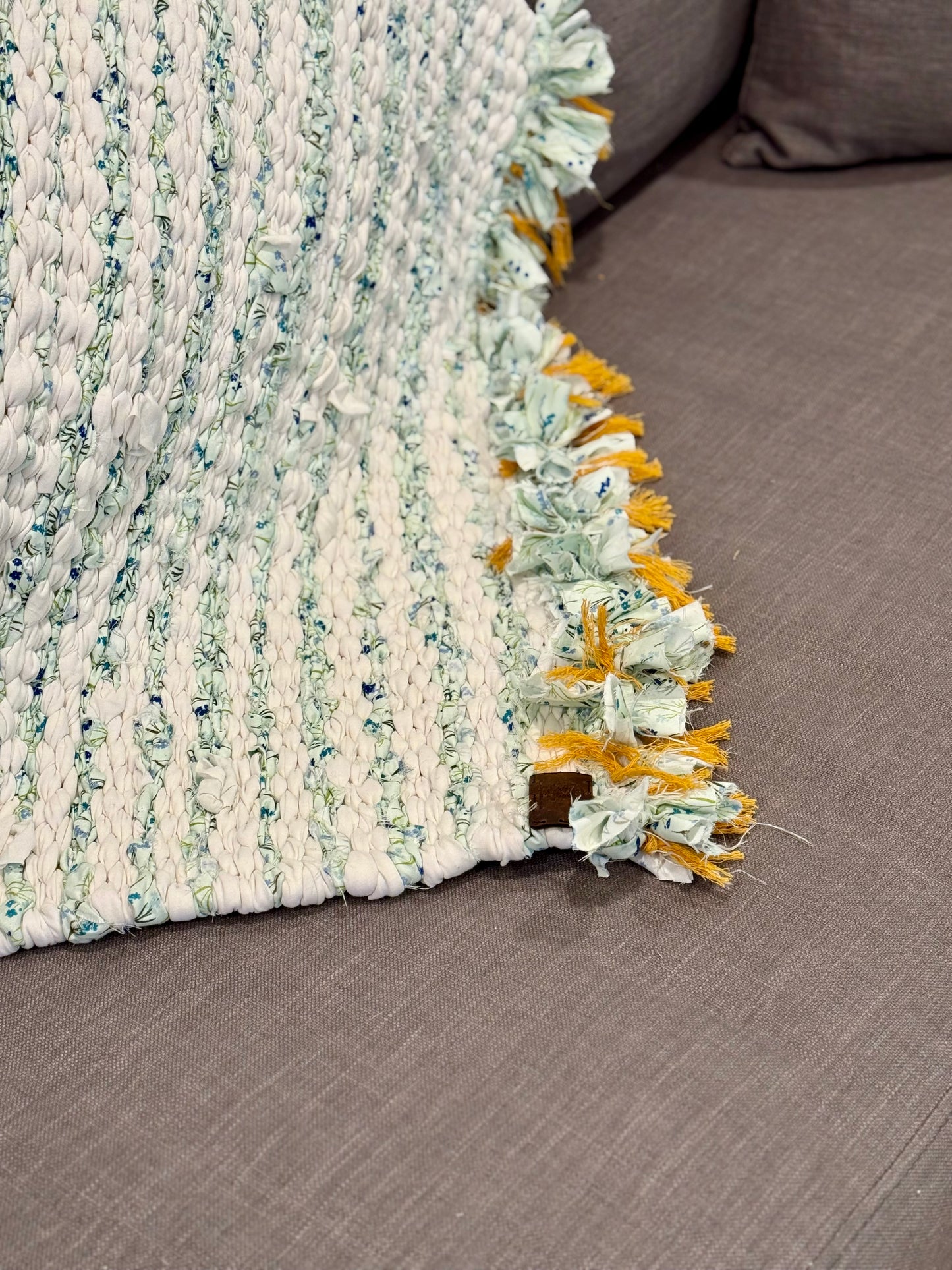 Hand Woven Peg Loom Rug.