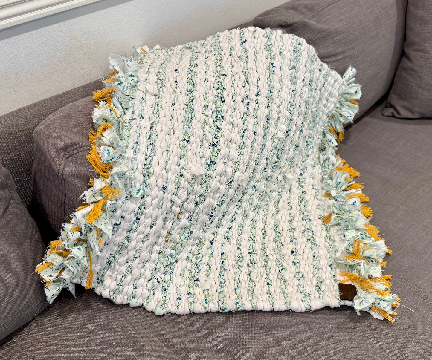 Hand Woven Peg Loom Rug.