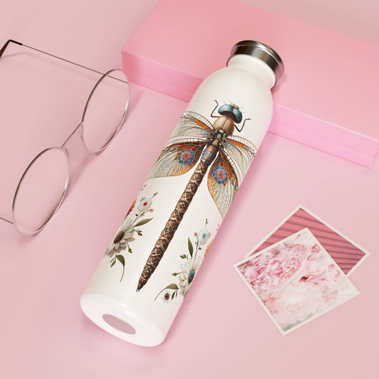 Water Bottle - Beautiful Dragonfly Design for Magical Hydration