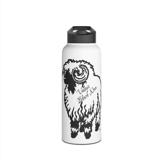 Water Bottle - Worlds Cutest Valais Black Nose Sheep Design, Camping and Hiking Gear