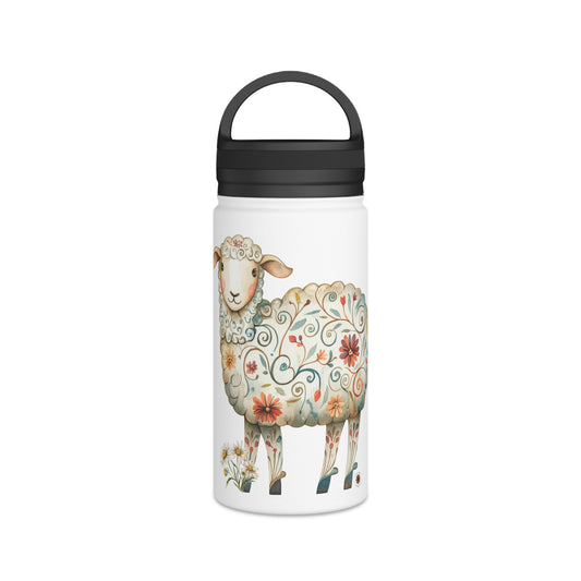 Decorative Sheep Water Bottle, Eco-Friendly Hydration, Stylish Travel Flask, Perfect Gift for Nature Lovers, Campers, and Farmers