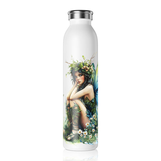 Slim Water Bottle - Magical Fairy Daisies Design